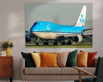 Take-off KLM Boeing 747-400 "City of Karachi" (PH-BFK). van Jaap van den Berg