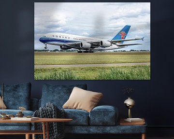 Décollage de l'Airbus A380 de China Southern Airlines. sur Jaap van den Berg