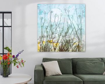 Veld in maanlicht