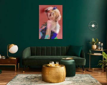 Marilyn Monroe, abstract portret van een blonde vrouw  | The Fashion Collection No.15 by MadameRuiz van MadameRuiz
