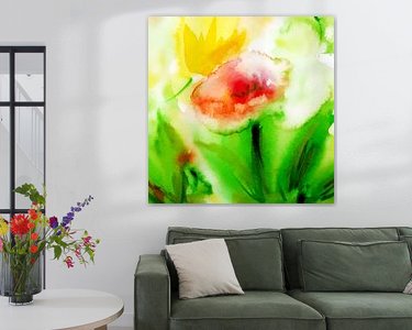 Voorbeeld van het werk in een kamer