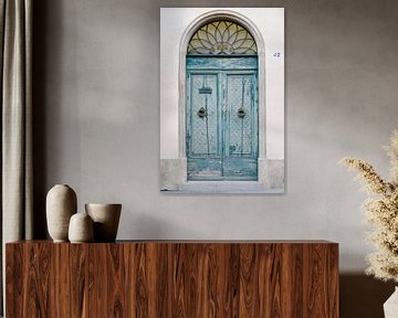 Turquoise blauwe deur in Pisa | Toscane| Italië | Architectuur | Reisfotografie