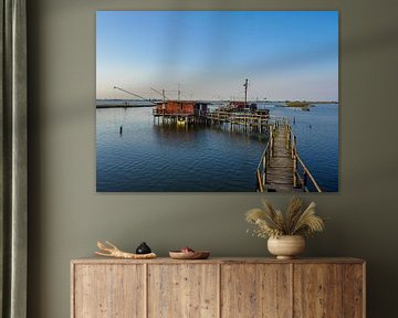 Vue sur une cabane de pêcheurs dans le delta du Pô près de Comacchio sur Animaflora PicsStock