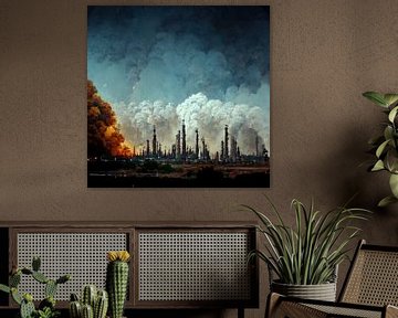 Factories with chimneys by Denny Gruner