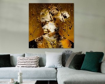 Figuratieve kunst abstract goud van Beeldmeester
