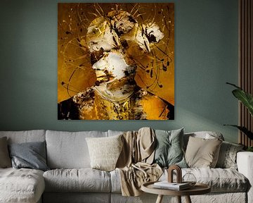 Figuratieve kunst abstract goud van De nieuwe meester