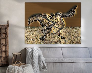 Voorbeeld van het werk in een kamer