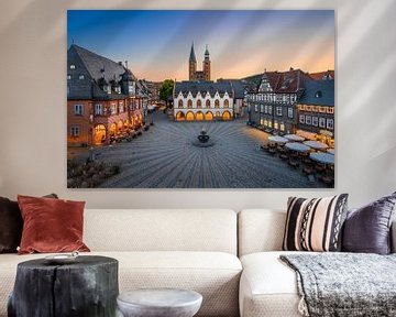 Zonsondergang in Goslar, Duitsland van Michael Abid