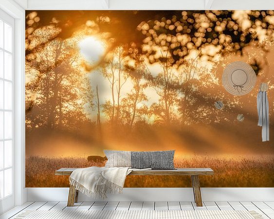 Voorbeeld van het werk in een kamer