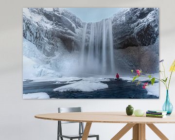 Waterval Skogafoss IJsland van Antoine van de Laar