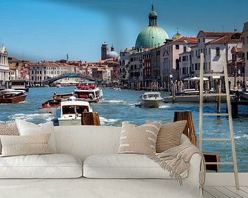 Het Grote Kanaal van de Ponte dell Accademia in Venetië