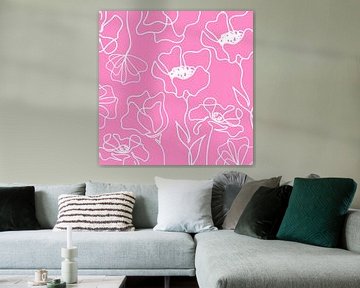 Marché aux fleurs scandinave Rose sur Mad Dog Art