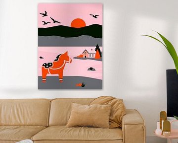 Paysage d'été scandinave en Suède sur Mad Dog Art