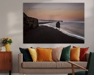 Kirkjufjara IJsland zwarte zand strand