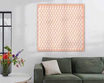 PumpSkin Patroon Vierkant met Pantone kleur 2022 Dusty Pink van Van Pom Home