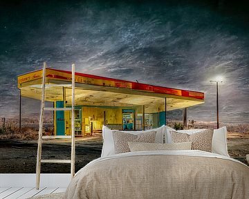 Abandoned 1950s gas station along Route 66 by Harry Anders