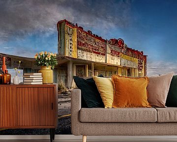 Verlaten casino uit de jaren vijftig langs Route 66 van Harry Anders