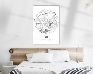 Ane (Overijssel) | Landkaart | Zwart-wit van Rezona