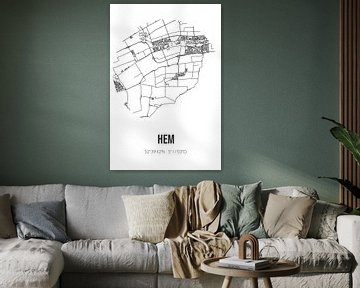 Hem (Noord-Holland) | Landkaart | Zwart-wit van Rezona