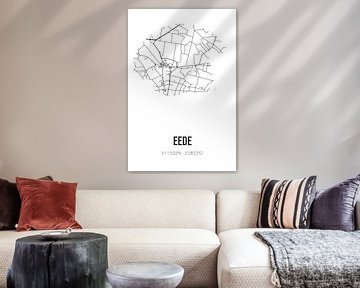 Eede (Zeeland) | Landkaart | Zwart-wit van Rezona