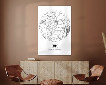 Empe (Gelderland) | Landkaart | Zwart-wit van Rezona