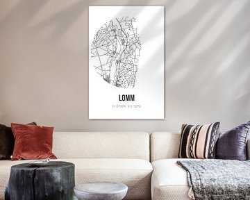 Lomm (Limburg) | Map | Black and white by Rezona