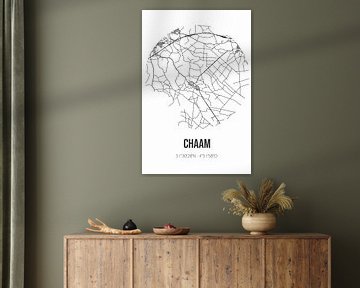 Chaam (Noord-Brabant) | Karte | Schwarz und Weiß von Rezona
