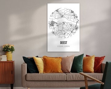 Deest (Gueldre) | Carte | Noir et blanc sur Rezona