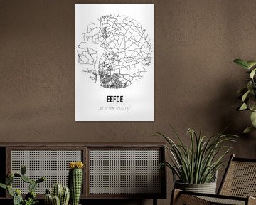 Eefde (Gelderland) | Landkaart | Zwart-wit van Rezona
