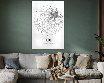 Heide (Limburg) | Landkaart | Zwart-wit van Rezona
