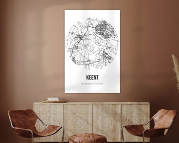 Keent (Noord-Brabant) | Landkaart | Zwart-wit van Rezona