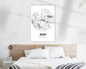 Maarn (Utrecht) | Landkaart | Zwart-wit van Rezona
