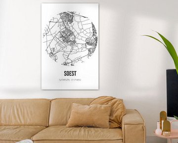 Soest (Utrecht) | Map | Black and white by Rezona