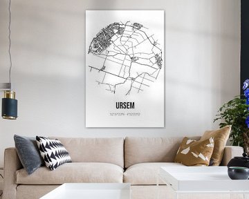 Ursem (Noord-Holland) | Landkaart | Zwart-wit van Rezona
