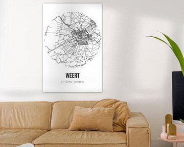 Weert (Limburg) | Map | Black and white by Rezona