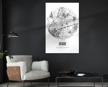 Zegge (Noord-Brabant) | Landkaart | Zwart-wit van Rezona