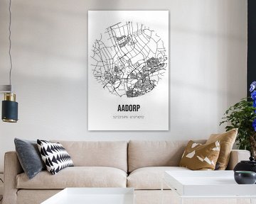 Aadorp (Overijssel) | Landkaart | Zwart-wit van Rezona