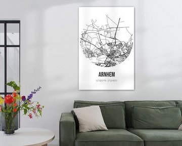 Arnhem (Gelderland) | Landkaart | Zwart-wit van Rezona