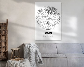 Braamt (Gelderland) | Landkaart | Zwart-wit van Rezona