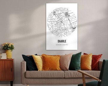 Daarle (Overijssel) | Map | Black and white by Rezona