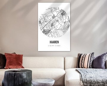 Haaren (Noord-Brabant) | Landkaart | Zwart-wit van Rezona