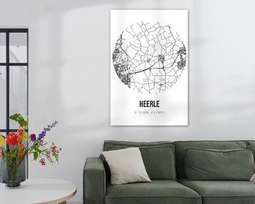 Heerle (Noord-Brabant) | Landkaart | Zwart-wit van Rezona