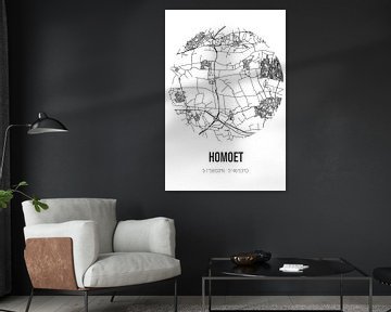Homoet (Gelderland) | Landkaart | Zwart-wit van Rezona
