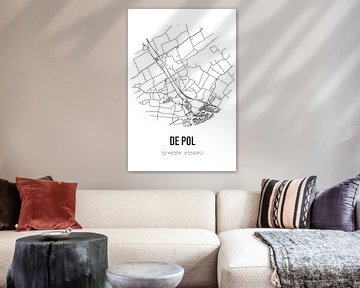De Pol (Overijssel) | Map | Black and white by Rezona