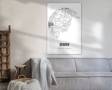 Rekken (Gelderland) | Map | Black and white by Rezona