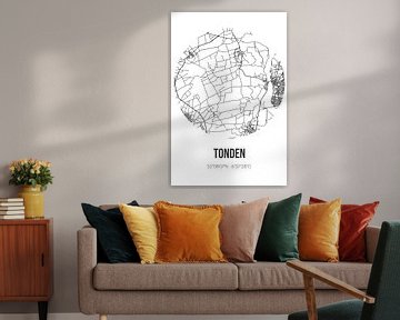 Tonden (Gueldre) | Carte | Noir et blanc sur Rezona