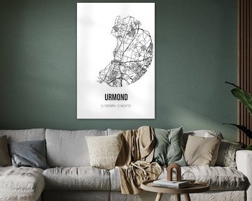 Urmond (Limburg) | Carte | Noir et blanc sur Rezona