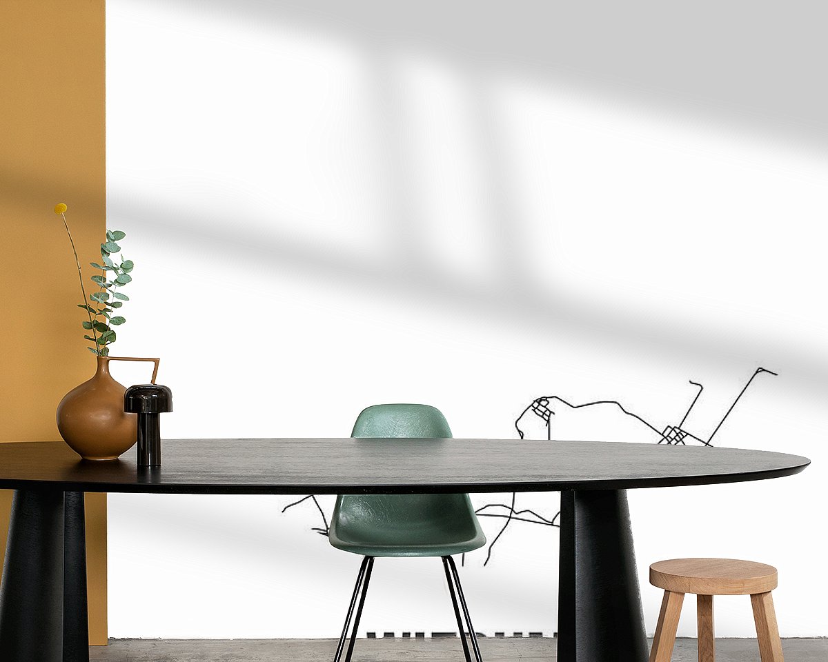 Voorbeeld van het werk in een kamer