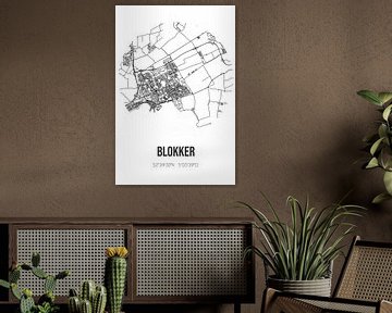 Blokker (Noord-Holland) | Landkaart | Zwart-wit van Rezona
