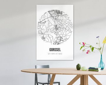 Gorssel (Gelderland) | Landkaart | Zwart-wit van Rezona
